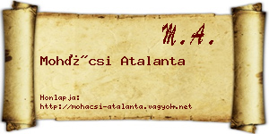 Mohácsi Atalanta névjegykártya